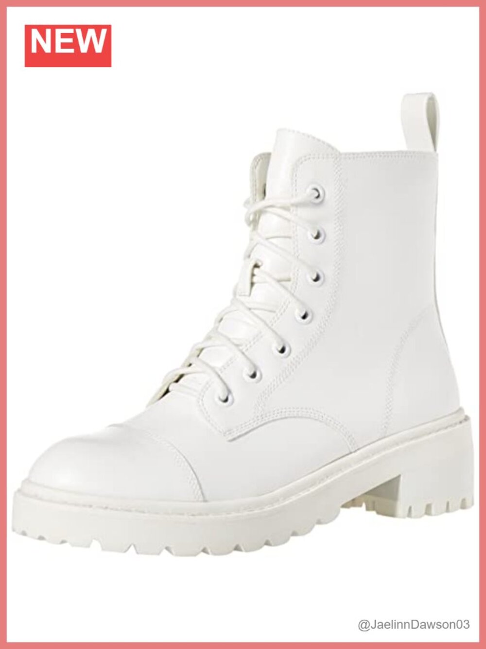 Women's Lace-Up Combat Ankle Boots Chunky Sole